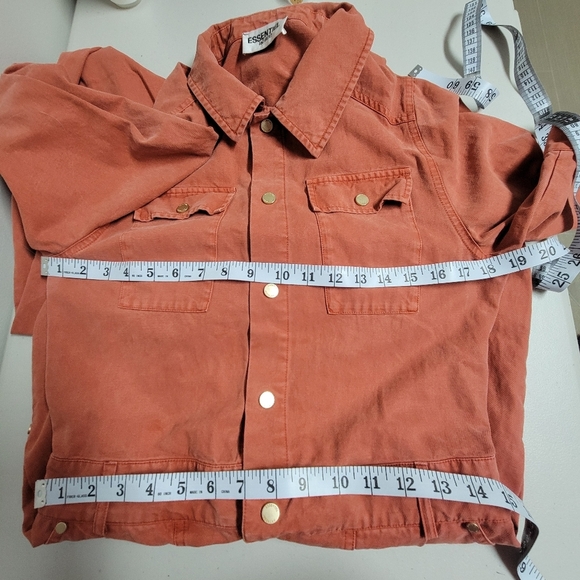 ESSENTIEL ANTWERP Bumpsuit Short Sleeve DUNGAREES In fire Orange. - Picture 16 of 16